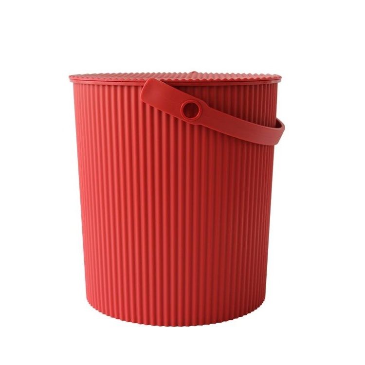 Bucket / basket with lid, LARGE OMNIOUTIL, 20L, Red