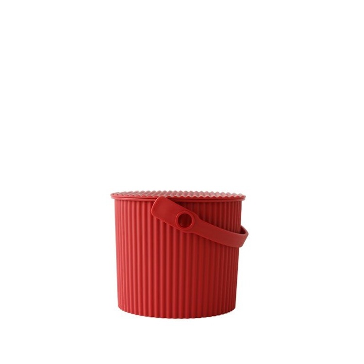 Bucket / basket with lid, MINI OMNIOUTIL, 4 L, Red