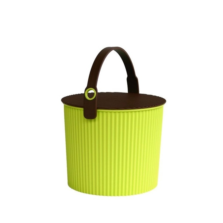 Bucket / basket with lid, SMALL OMNIOUTIL, 8L, Vivid Green