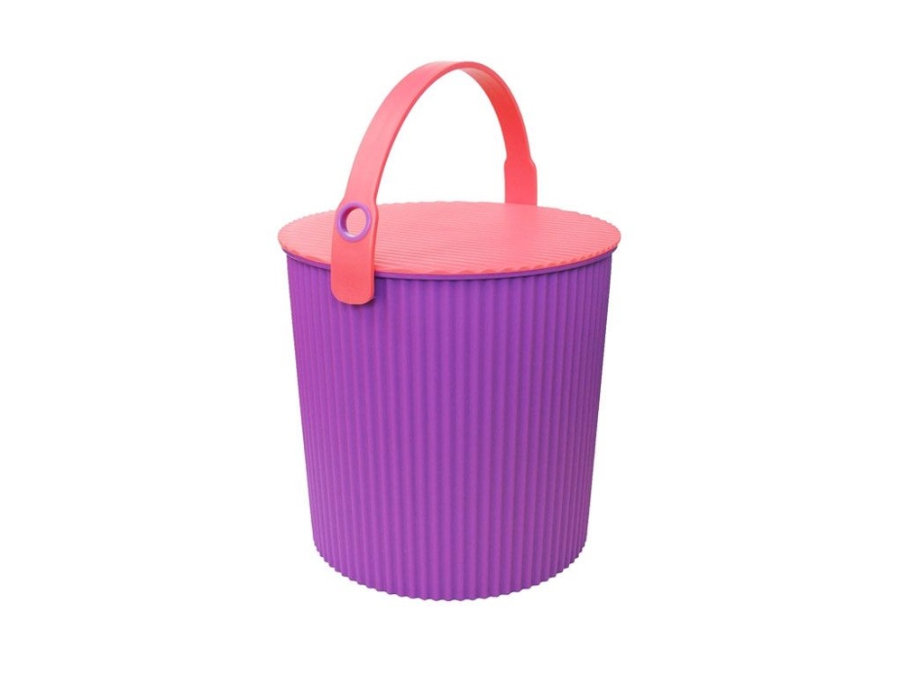 Bucket / basket with lid, MEDIUM OMNIOUTIL, 10 L, Vivid Purple