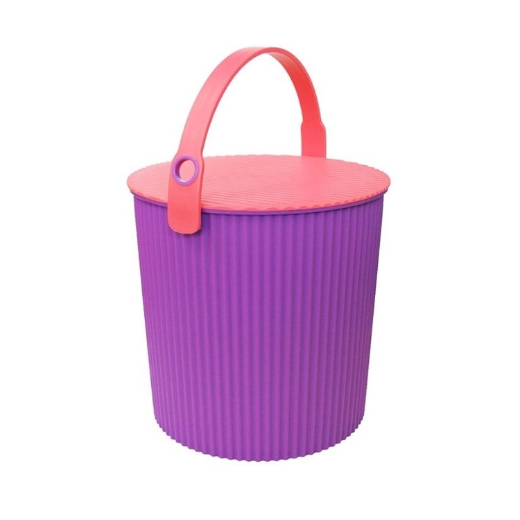 Bucket / basket with lid, MEDIUM OMNIOUTIL, 10 L, Vivid Purple