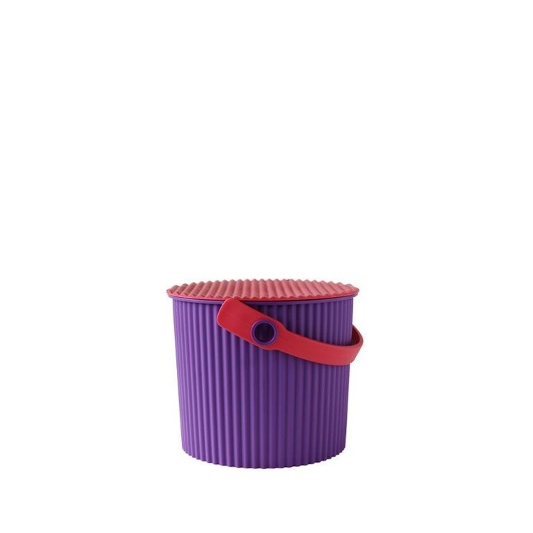 Bucket / basket with lid, MINI OMNIOUTIL, 4 L, Vivid Purple