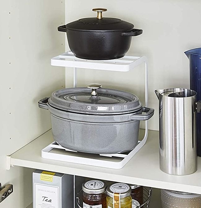 Rack for Cookware, TOWER POT STAND, Yamazaki, White