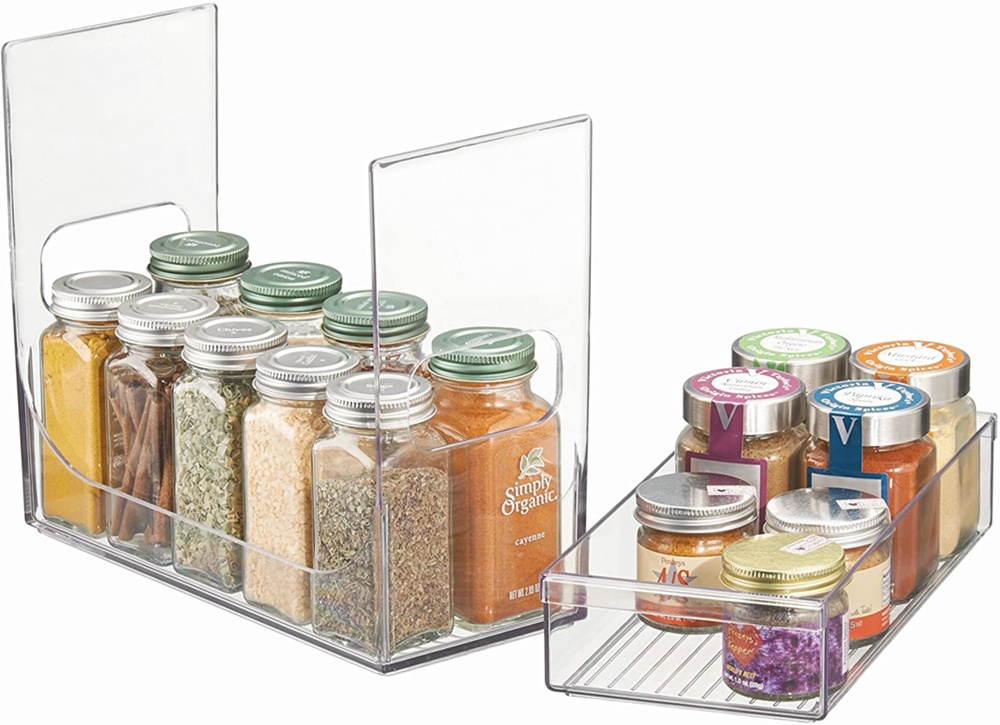 Spice Rack, LINUS CABINET ORGANIZER, 12 x 26 x 21,6 cm, Transparent