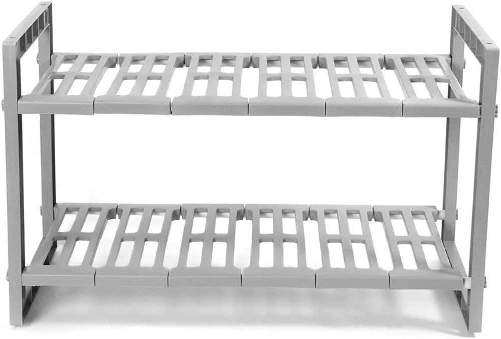 Under Sink Shelf, Extendable, UNDER-SINK RACK, Extendable 48 - 85 cm, Grey