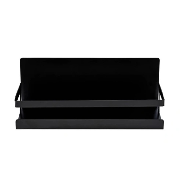 Shelf in sturdy metal, Magnetic / Adhesive, GEWÜRZREGAL, 30 x 11 x H 12 cm, Black