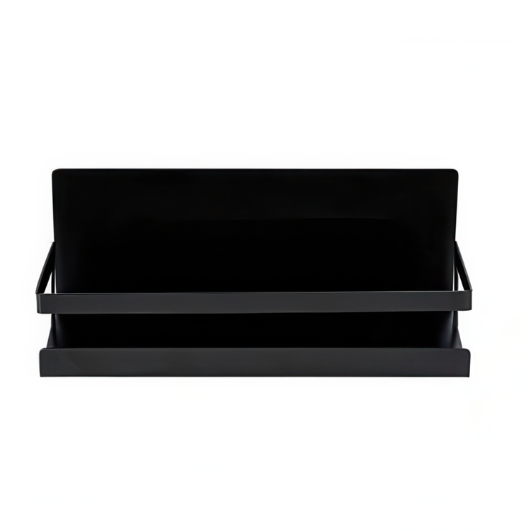 Shelf in sturdy metal, Magnetic / Adhesive, GEWÜRZREGAL, 30 x 11 x H 12 cm, Black