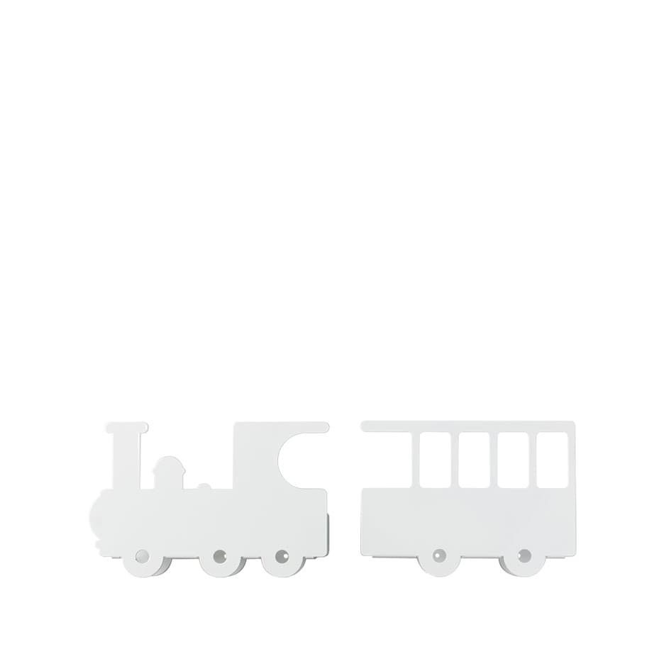 Shelves in metal, TRAIN BOOK SHELF, White