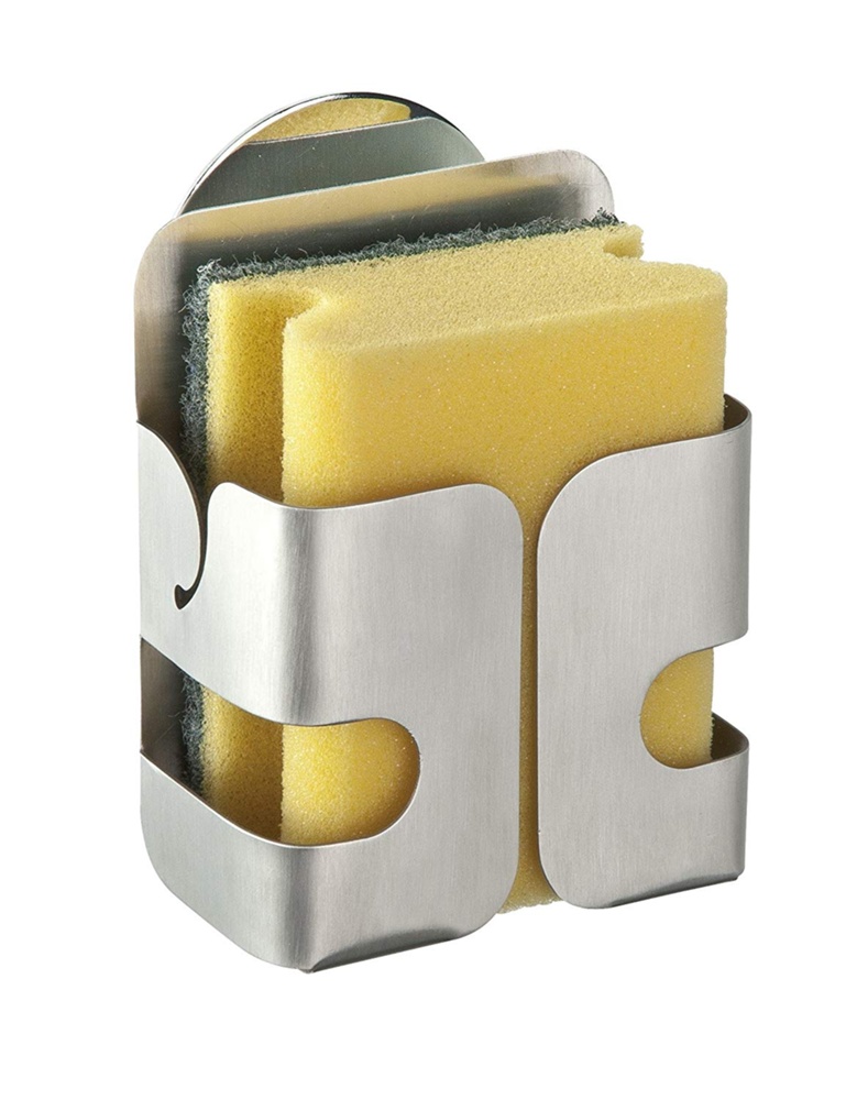 Holder for dish sponge, suction cup, TURBO-LOC, Silver