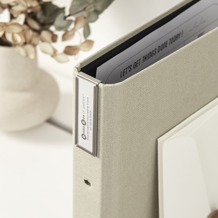 Metal label holder for binder 4-pack, Bigso