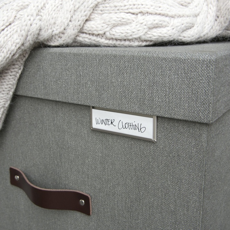 Pockets for labels, Metal, set of 4, BIGSO LARGE LABEL HOLDER, 7 x 7 cm, Soft gold