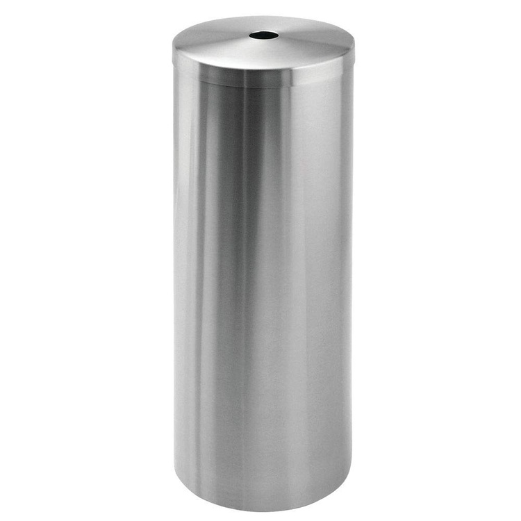 Toilet paper reserve canister, FORMA, Ø 13,5 x H 35 cm, Stainless Steel