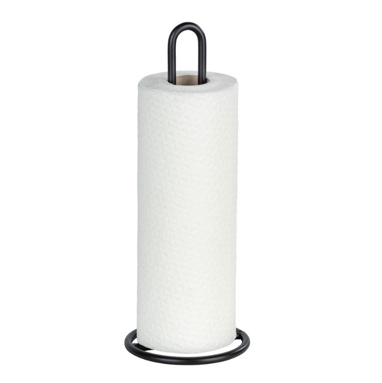 Holder for paper towels, SCHWARZ, Black