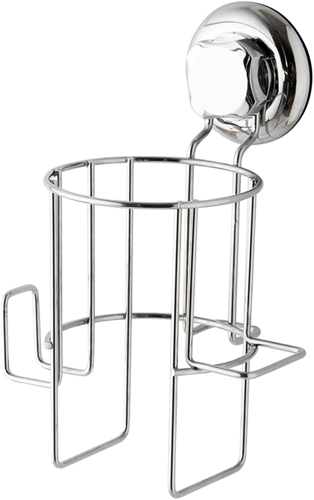 Holder for Hairdryer, Suction Cup Mounting, BESTLOCK, Silver