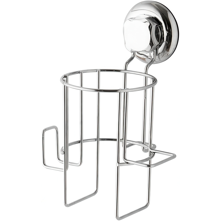 Holder for Hairdryer, Suction Cup Mounting, BESTLOCK, Silver
