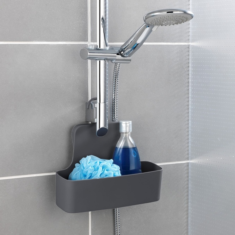 Hanging bathroom basket, BARCELONA, 26 x 9 x H 24 cm, Anthracite