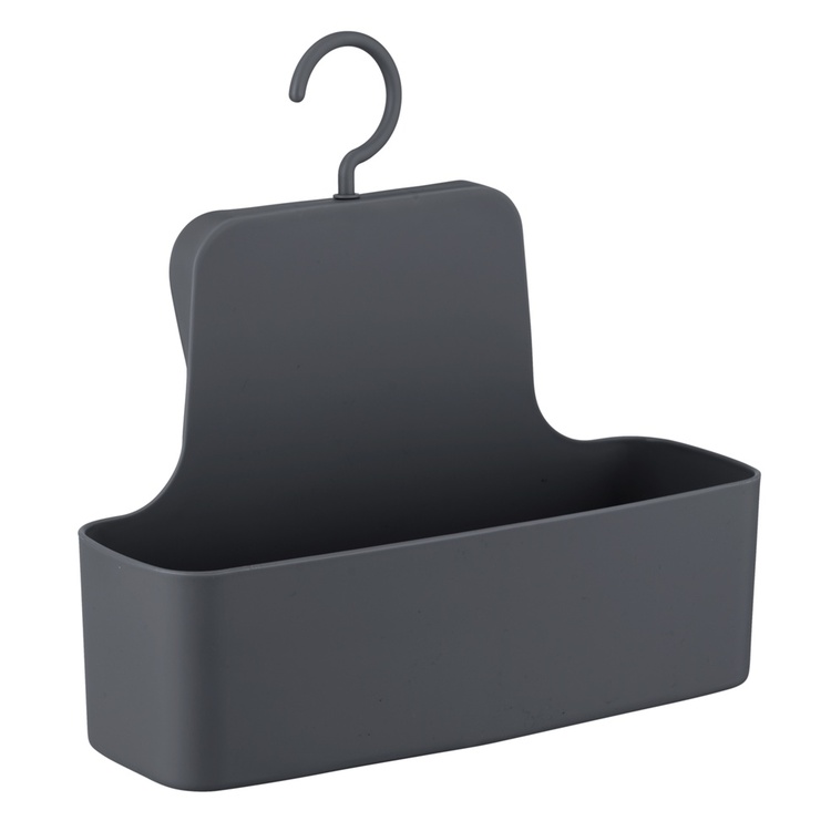 Hanging bathroom basket, BARCELONA, 26 x 9 x H 24 cm, Anthracite