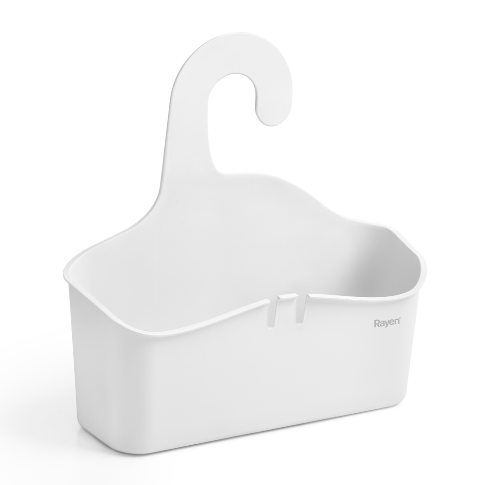 Hanging bathroom basket, RAYEN, 28 x 8 x H 28 cm, White