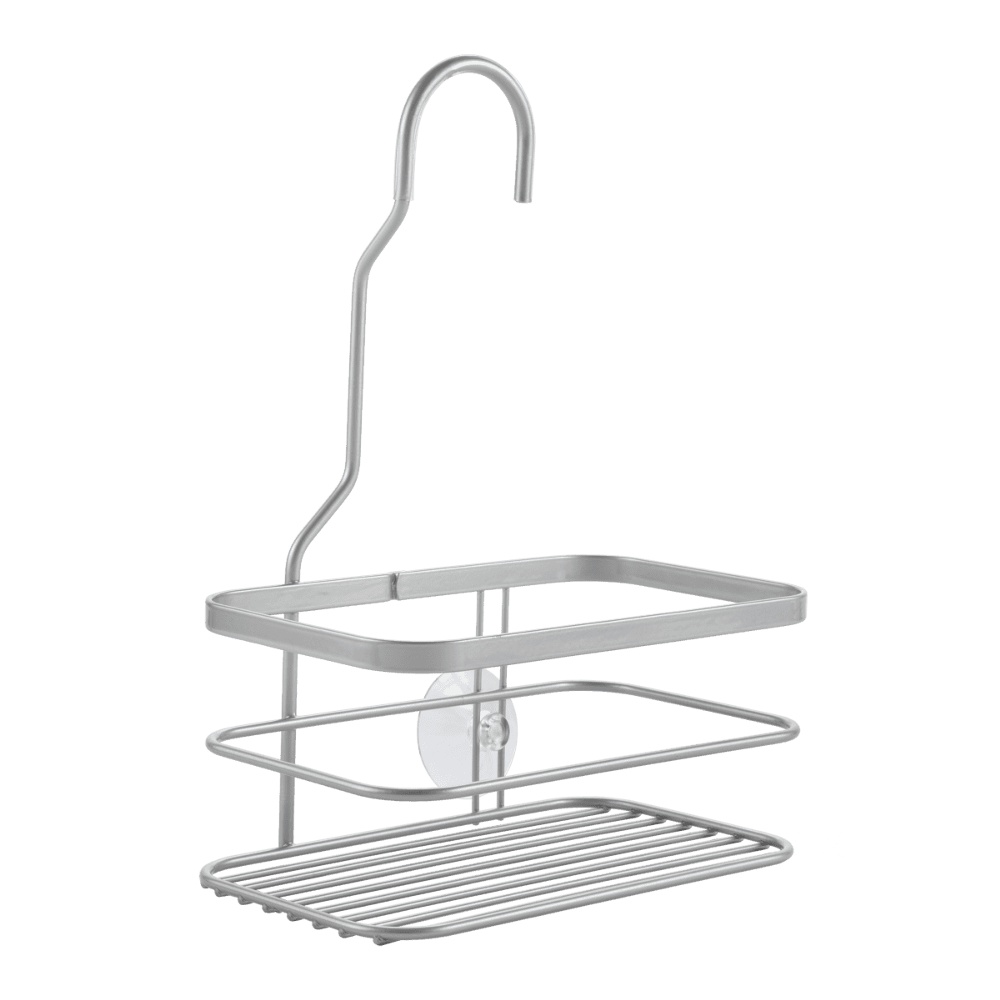 Hanging bathroom basket, ORIGIN, 20 x 12 x H 29 cm, Silver