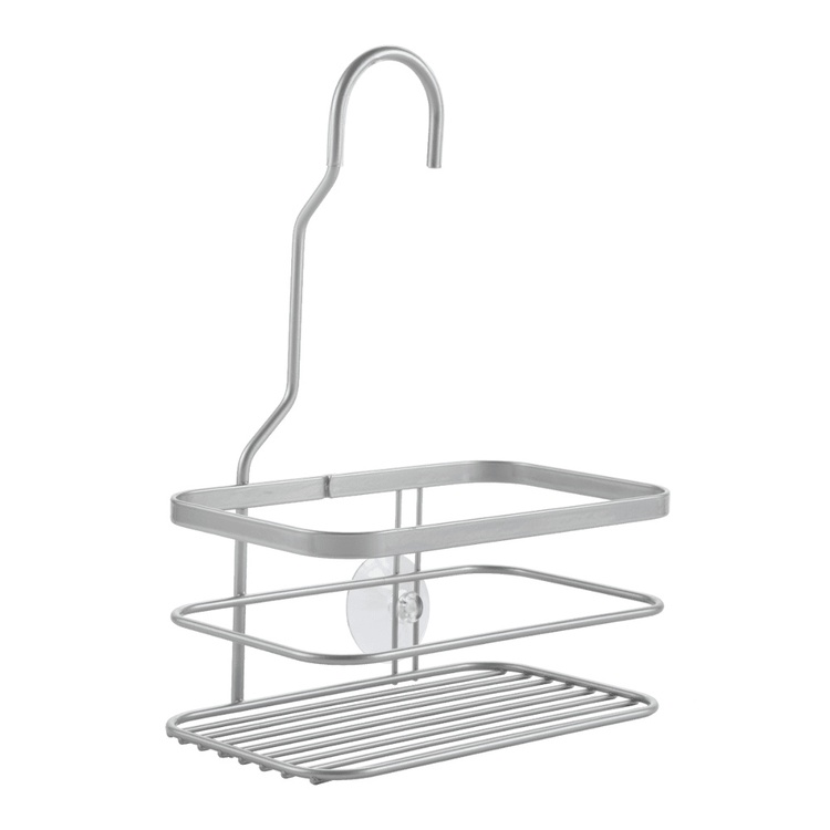 Hanging bathroom basket, ORIGIN, 20 x 12 x H 29 cm, Silver