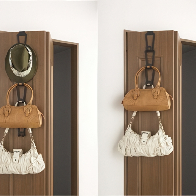 Hanging storage for bags, JOINT BAG HANGER CHAIN, Yamazaki, Black