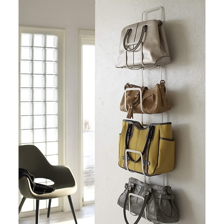 Hanging storage for bags, JOINT LARGE BAG HANGER CHAIN, Yamazaki, White