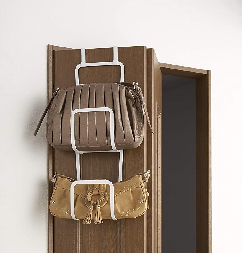 Hanging storage for bags, JOINT LARGE BAG HANGER CHAIN, Yamazaki, White