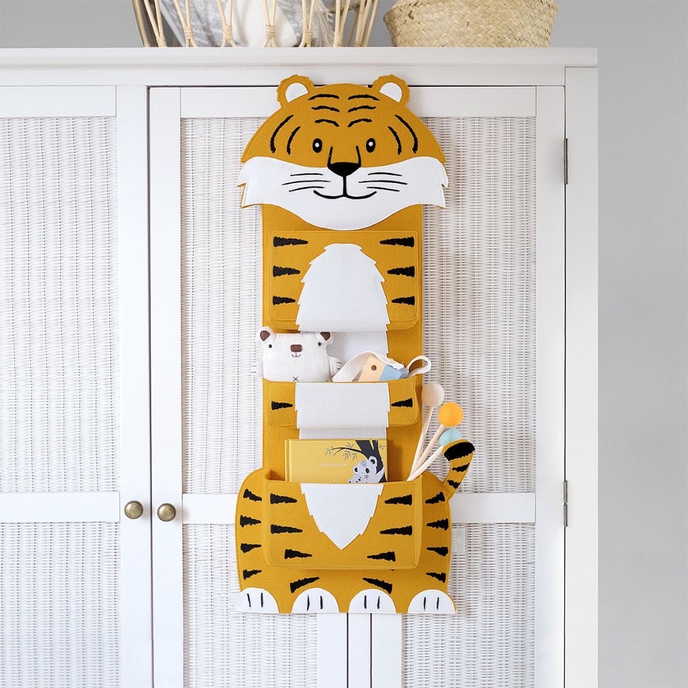 Hanging organizer, TIGER WALL POCKETS, 37 x H 85 cm, Orange