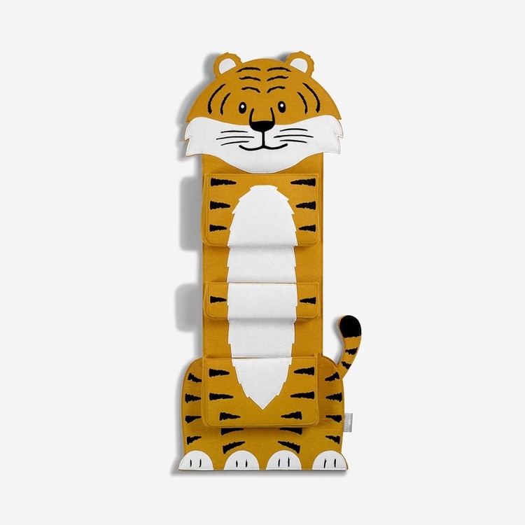 Hanging organizer, TIGER WALL POCKETS, 37 x H 85 cm, Orange