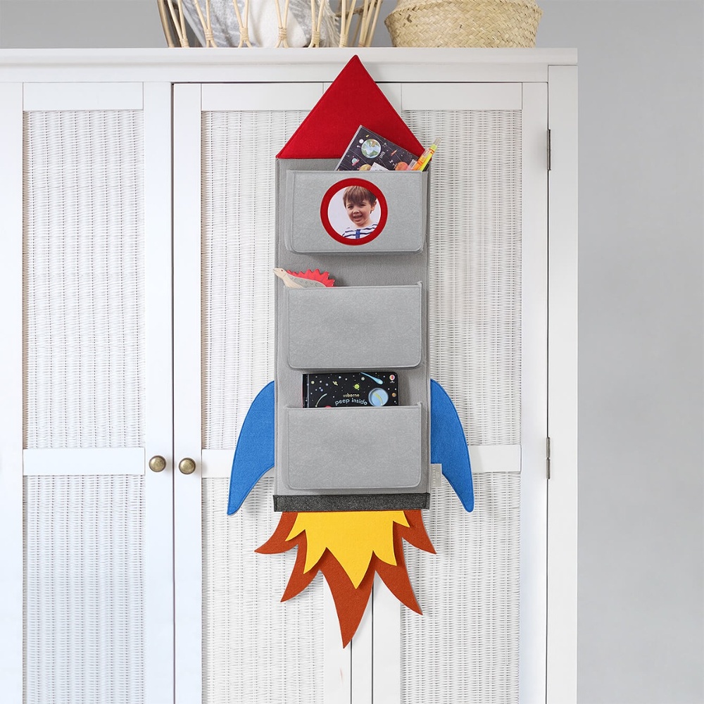 Hanging organizer, ROCKET WALL POCKETS, 28 x H 85 cm, Grå
