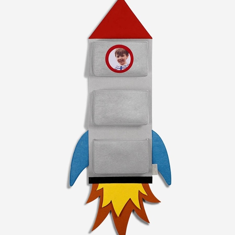 Hanging organizer, ROCKET WALL POCKETS, 28 x H 85 cm, Grå
