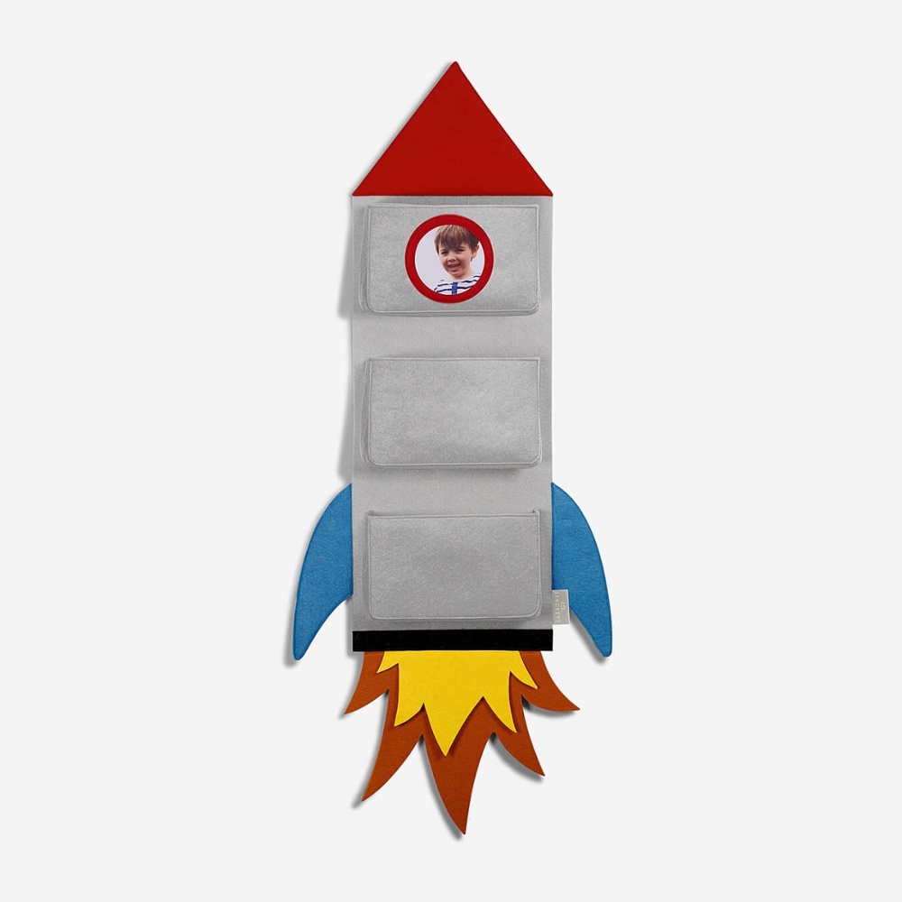 Hanging organizer, ROCKET WALL POCKETS, 28 x H 85 cm, Grå