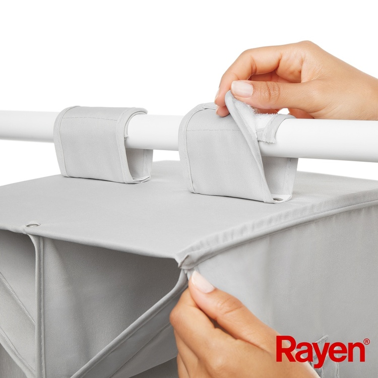 Hanging storage for shoes and bags, PREMIUM COLGDOR PARA ZAPATOS, 30 x 30 x H 142,5 cm, Light Grey 