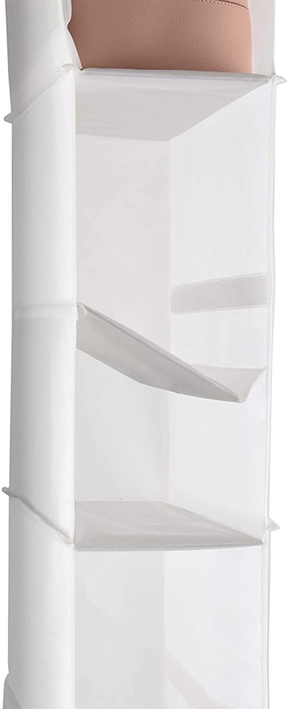 Hanging wardrobe with 3 to 6 shelves, PORTATUTTO, 16 x 33 x H 103 cm, White 