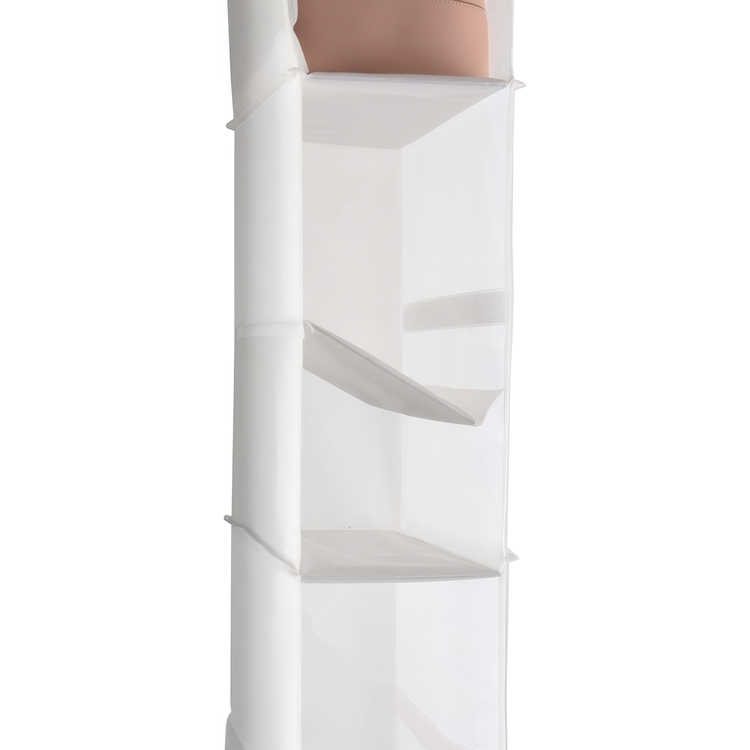 Hanging wardrobe with 3 to 6 shelves, PORTATUTTO, 16 x 33 x H 103 cm, White 