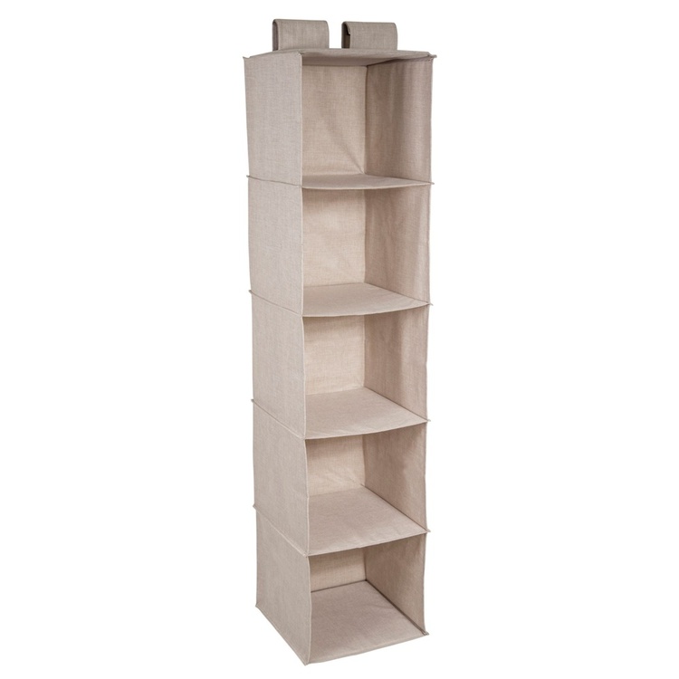 Shelves, 5 compartments, BIGSO HANGIN CLOSET, 30 x 30 x H133,5 cm, Beige