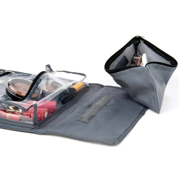 Hanging Toiletry Bag, super light, TRAVEL - SACCHETTO BEAUTY, 27 x H 39 cm, Grey