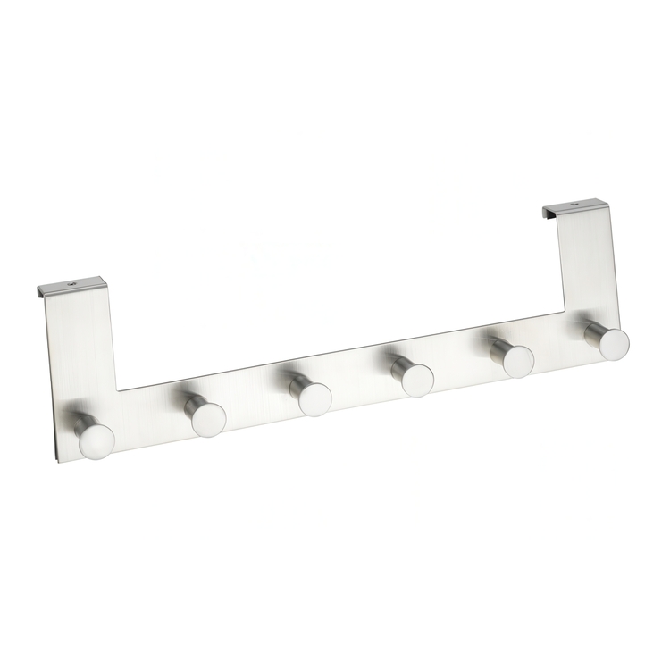 Hanger for door, CELANO, 2 cm, 6 hooks, Stainless steel