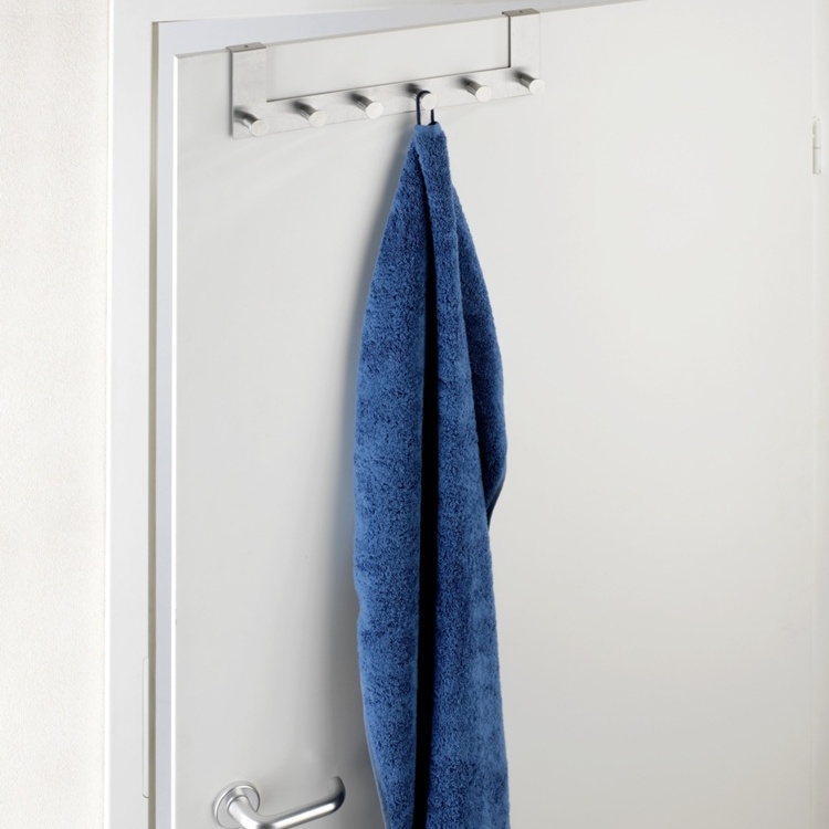 Hanger for door, CELANO, 2 cm, 6 hooks, Stainless steel