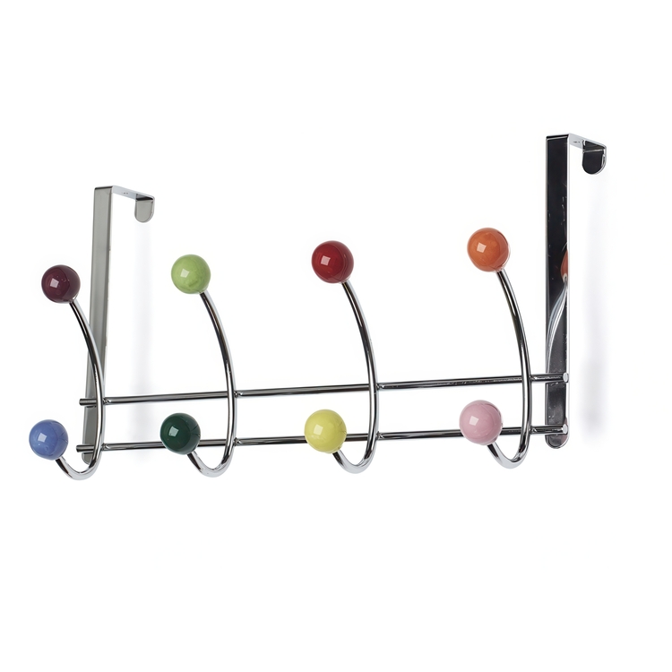Hanger over the door, BONNY, 4 colorful hooks