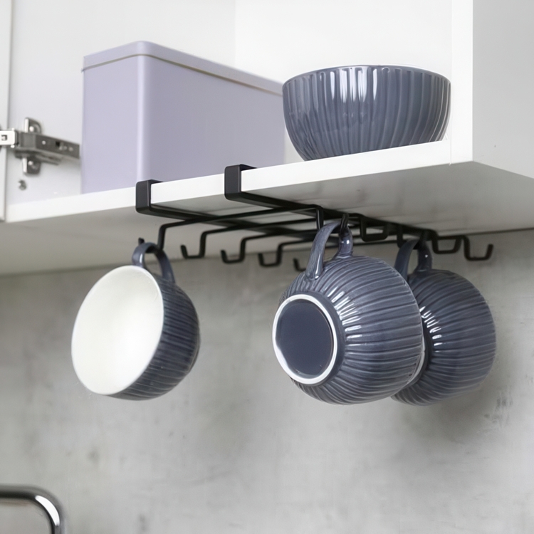 Under Cupboard Rack with 10 hooks, LARGE TASSENHALTER