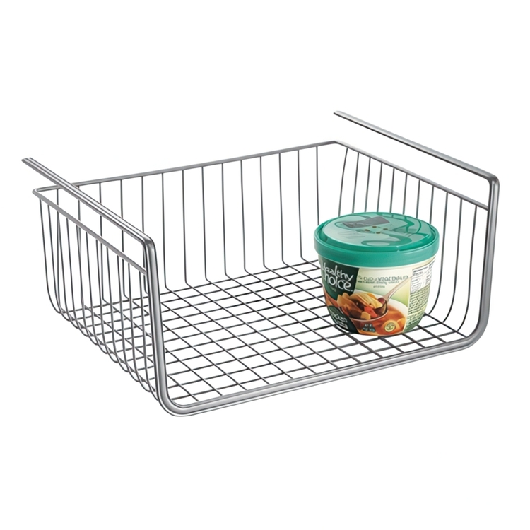 Hanging basket, Under shelf, ID PANTRY BASKET, 33 x 26 x H 15cm, Silver