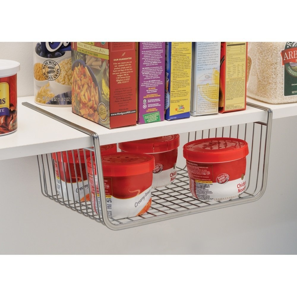 Hanging basket, Under shelf, ID PANTRY BASKET, 33 x 26 x H 15cm, Silver