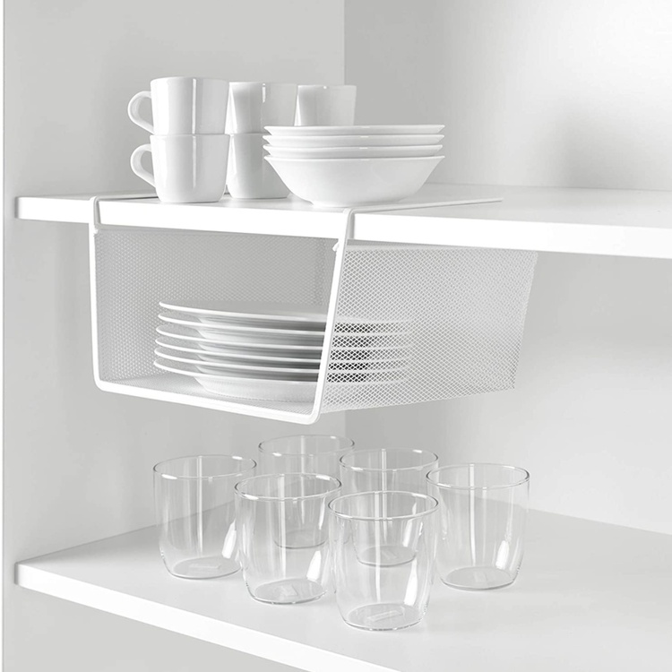 Hanging basket / extra shelf, CESTA COLGANTE MESH, 30 x 25 x H 15 cm, White