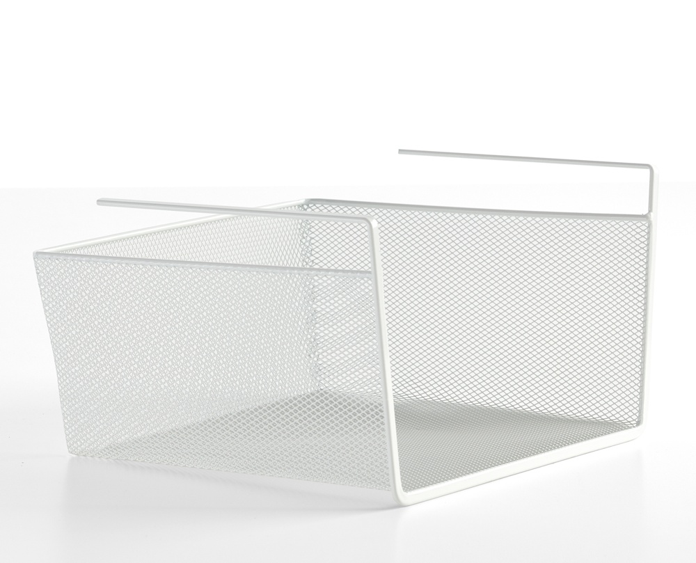 Hanging basket / extra shelf, CESTA COLGANTE MESH, 30 x 25 x H 15 cm, White