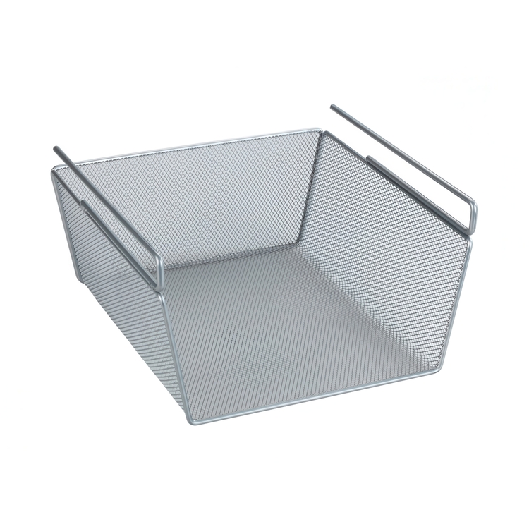 Under Shelf Storage Rack, REGALEINHÄNGEKORB, 27,5 x 28 x H 15 cm, Silver