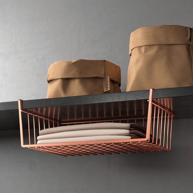 Hanging basket, KANGURO LARGE, 40 x 26 x H 14 cm, Copper