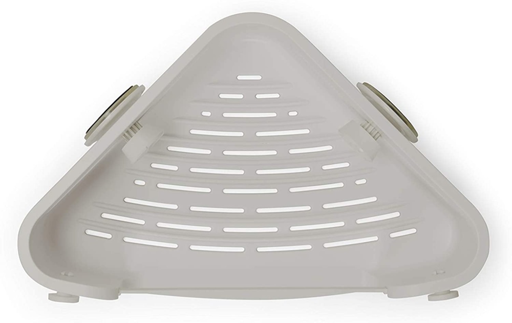 Corner shower basket with suction plug, FLEX GEL-LOCK, 19 x 30 x H 8 cm, Umbra, Grey