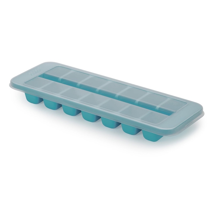 Stackable ice tray with lid, 14 cubes, FLOW EASY-FILL, Joseph Joseph, Turquoise