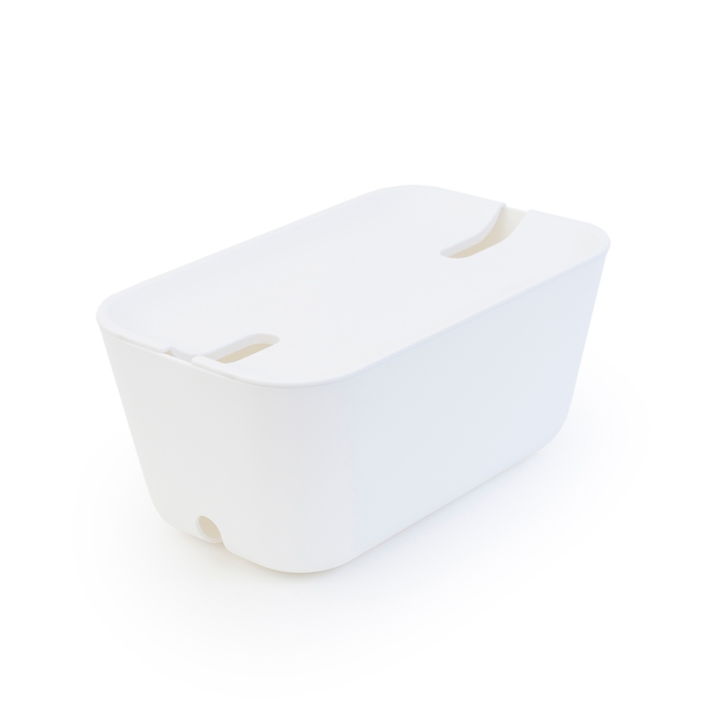 Cable organizer, BOSIGN, Medium, 30 x 18 x H 13,5 cm, White